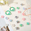 60Pcs 5 Colors UV Plating Transparent Crackle Acrylic Beads OACR-PA0001-04-3