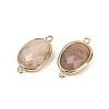 Natural Sunstone Faceted Connector Charms G-K347-11G-01-2