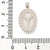 Brass Micro Pave Cubic Zirconia with Acrylic Pendants KK-S049-24P-3