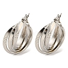 Tarnish Resistant 202 Stainless Steel Multi Layered Hoop Earrings EJEW-H003-11P-1