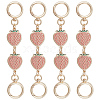 Alloy Enamel Strawberry Link Purse Strap Extenders PURS-WH0005-33KCG-1