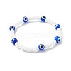 Glass Beads & Handmade Lampwork Beads Stretch Bracelets for Kid BJEW-JB06475-01-1