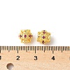 Brass Micro Pave Cubic Zirconia European Beads KK-U067-08G-04-2