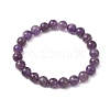 Natural Amethyst Beaded Stretch Bracelets for Women Men BJEW-JB11099-1