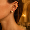 6 Pairs 2 Colors 304 Stainless Steel Stud Earrings EJEW-GO0002-27-5