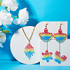 32Pcs 8 Style 430 Stainless Steel Filigree Pendants STAS-BY0001-05-6