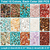 ARRICRAFT 3000Pcs 15 Styles Natural & Synthetic Gemstone Chip Beads G-AR0005-80-2