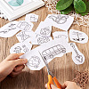 60 Patterns Non-woven Fabrics Water-soluble Embroidery Aid Drawing Sketch DIY-TAC0100-013-6