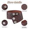 2Pcs 2 Colors Punk Cowhide Cord Bracelets BJEW-FH0001-15-5