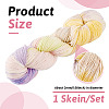 1 Skein 80% Wool 20% Acrylic Fiber Rainbow Segment Dyed Yarn OCOR-TA0003-02E-4