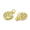 Brass Micro Pave Cubic Zirconia Pendants KK-E068-VB421-3