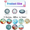 CHGCRAFT 48Pcs 2 Style Glass Cabochons GGLA-CA0001-04-2