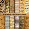 12pcs Retro Music Score Scrapbook Paper PW-WG18270-01-3