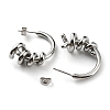 304 Stainless Steel Spiral Wire Wrap Stud Earrings for Women EJEW-K244-16P-2