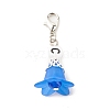 Frosted Flower Transparent Acrylic Pendant Decoration HJEW-JM00628-03-2