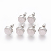 Natural Rose Quartz Stud Earrings EJEW-F162-H08-1