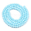 Electroplate Glass Beads Strands X-EGLA-A034-P6mm-A04-3