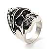 316 Stainless Steel Skull Finger Ring RJEW-C030-07D-AS-1