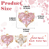 2Pcs 2 Colors Brass Pave Cubic Zirconia Charms ZIRC-YW0001-34-2