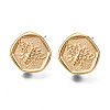 Brass Stud Earring Findings KK-T038-462G-1