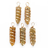 Natural Agate Pointed Pendants G-S359-285-1