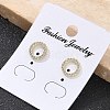 Brass Micro Pave Clear Cubic Zirconia Stud Earrings EJEW-M076-01G-01-4