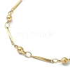 Ion Plating(IP) 304 Stainless Steel Bar Link Chain Necklaces for Women NJEW-D052-02G-2