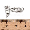 Anti-Tarnish Rhodium Plated 925 Sterling Silver Lobster Claw Clasps STER-D006-23P-3