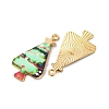 Christmas Theme Rack Plating Alloy Pendants FIND-M020-02C-G-2