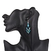 Natural Magnesite Rhombus Dangle Earrings EJEW-MZ00632-01-3