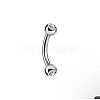 Round 304 Stainless Steel Rhinestone Eyebrow Curved Barbell Rings WGCF9EA-03-1