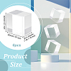 Square Transparent Acrylic Jewelry Display Pedestals ODIS-WH0001-47B-2