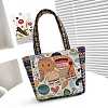 Nylon Canvas Embroidery Shoulder Bags PW-WG47721-01-1