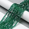 Transparent Electroplate Glass Beads Strands LS-EGLA-A039-T3mm-A10-4