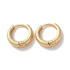 Texture Rings Brass Hoop Earrings for Women EJEW-B056-02G-02-1
