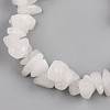 Unisex Chip Natural White Moonstone Beaded Stretch Bracelets BJEW-S143-46-3