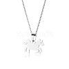 Horse Stainless Steel Pendant Necklaces PW-WG456C5-01-5