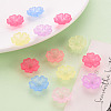 Transparent Frosted Acrylic Bead Caps X-MACR-S371-04A-6