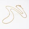 Brass Chain Necklaces MAK-L009-17G-2