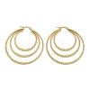 PVD Vacuum Plating 201 Stainless Steel Triple Hoop Earrings for Women EJEW-F345-15G-1