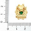 Rack Plating Flower Brass Micro Pave Cubic Zirconia Box Clasps KK-F876-14G-3