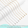  20Pcs 2 Colors 304 Stainless Steel Cable Chain Necklaces Set MAK-NB0001-20-4