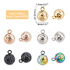 DICOSMETIC 30Pcs 5 Colors Ion Plating(IP) 304 Stainless Steel Charms STAS-DC0001-09-2