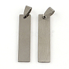 Non-Tarnish 201 Stainless Steel Rectangle Stamping Blank Tag Pendants STAS-R064-15-1