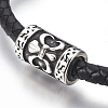 Men's Braided Leather Cord Bracelets BJEW-JB03917-2