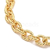 Twist Brass Cable Chain Bracelets for Women BJEW-G703-05G-2