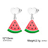 304 Stainless Steel Stud Dangle Earrings WG2FA29-09-1