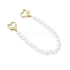 ABS Plastic Imitation Pearl Round Beaded Purse Decorative Chains HJEW-JM04460-4