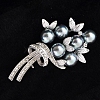 Exquisite Flower Alloy Rhinestone Brooch PW-WG7FC23-01-2