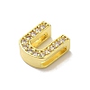 Brass Micro Pave Cubic Zirconia Beads KK-H487-25G-21-2